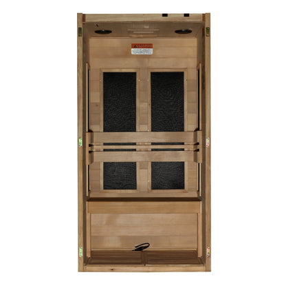 Maxxus "S-Line" Yoga 1-Person Ultra Low EMF FAR Infrared Sauna (MX-S106-01 Elite) Maxxus