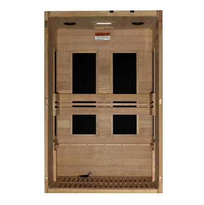 Maxxus "S-Line" Yoga 2-Person Ultra Low EMF FAR Infrared Sauna (MX-S206-01 Elite) Maxxus