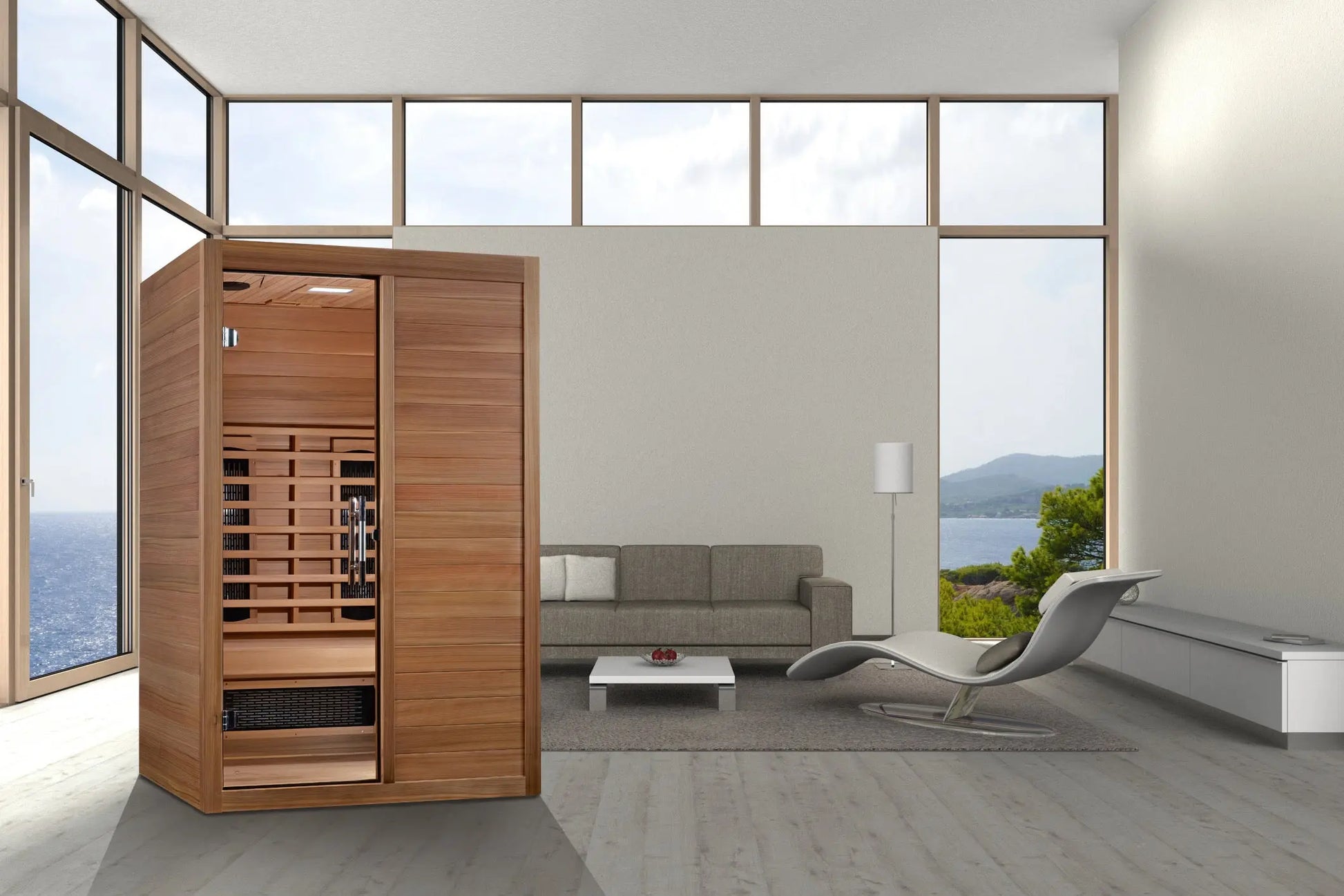 Maxxus "S-Line"Yoga 2-Person Full Spectrum Near Zero EMF FAR Infrared Sauna (MX-S206-01-FS-PC) Maxxus