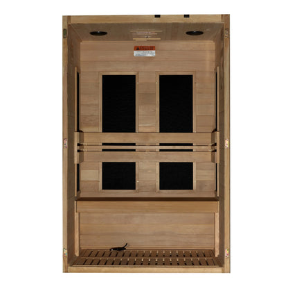 Maxxus "S-Line" Yoga 2-Person Ultra Low EMF FAR Infrared Sauna (MX-S206-01 Elite) Maxxus
