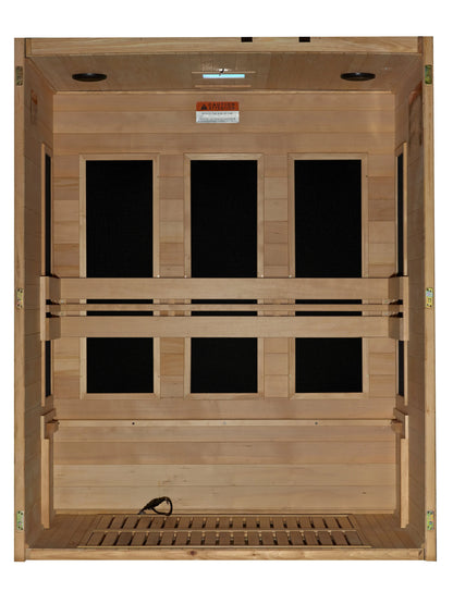 Maxxus "S-Line" Yoga 3-Person Ultra Low EMF FAR Infrared Sauna (MX-S306-01  Elite) Maxxus