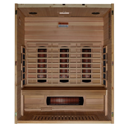 Maxxus "S-Line" Yoga 3-Person Full Spectrum Near Zero FAR Infrared Sauna (MX-S306-01-FS-PC) Maxxus