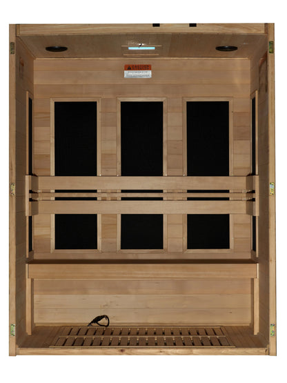 Maxxus "S-Line" Yoga 3-Person Ultra Low EMF FAR Infrared Sauna (MX-S306-01  Elite) Maxxus