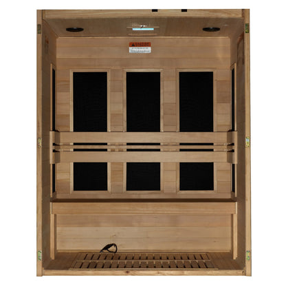 Maxxus "S-Line" Yoga 3-Person Ultra Low EMF FAR Infrared Sauna (MX-S306-01  Elite) Maxxus