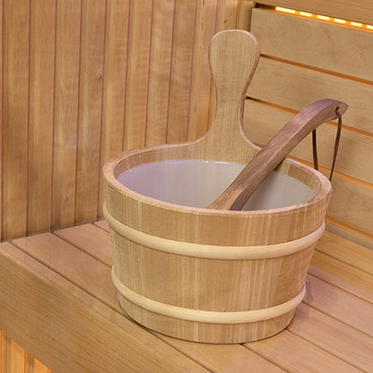 PROSAUNAS Lined Wood Sauna Bucket 4L