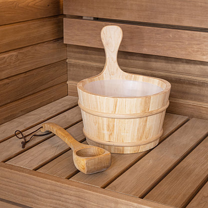 PROSAUNAS Lined Wood Sauna Bucket 4L
