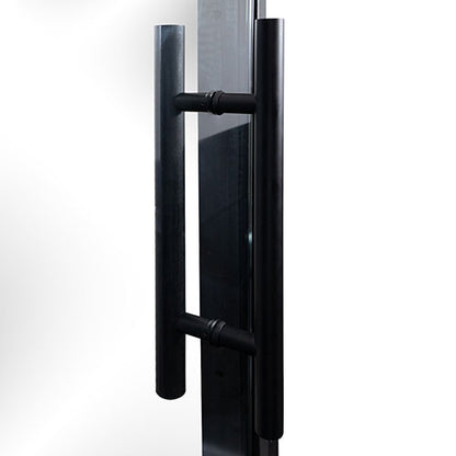 PROSAUNAS Prehung Clear Glass Sauna Door 24 x 73 in Black Alder Frame