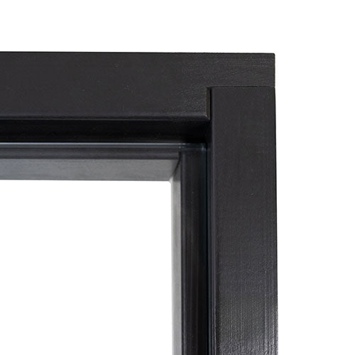 PROSAUNAS Prehung Clear Glass Sauna Door 24 x 73 in Black Alder Frame
