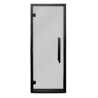PROSAUNAS Prehung Tinted Glass Sauna Door 24 x 73 in Black Alder Frame