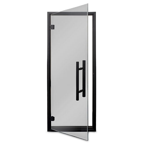 PROSAUNAS Prehung Tinted Glass Sauna Door 24 x 73 in Black Alder Frame