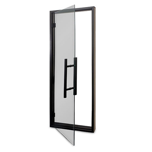 PROSAUNAS Prehung Tinted Glass Sauna Door 24 x 73 in Black Alder Frame