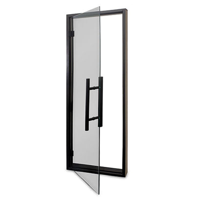 PROSAUNAS Prehung Tinted Glass Sauna Door 24 x 73 in Black Alder Frame