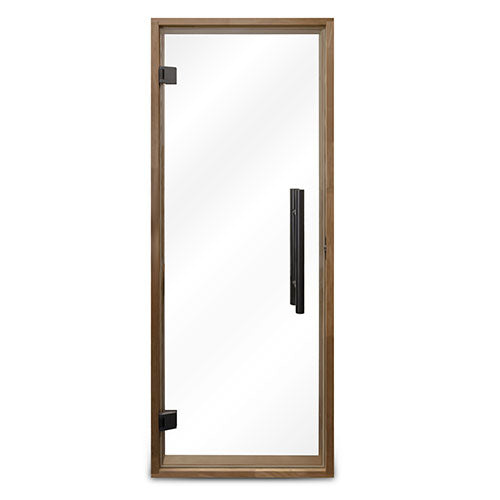 PROSAUNAS Prehung Clear Glass Sauna Door 24 x 73 in Thermo-Aspen Frame