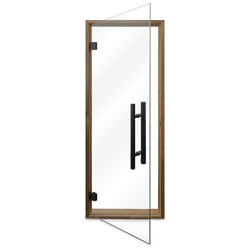 PROSAUNAS Prehung Clear Glass Sauna Door 24 x 73 in Thermo-Aspen Frame