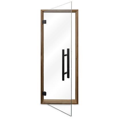 PROSAUNAS Prehung Clear Glass Sauna Door 24 x 73 in Thermo-Aspen Frame