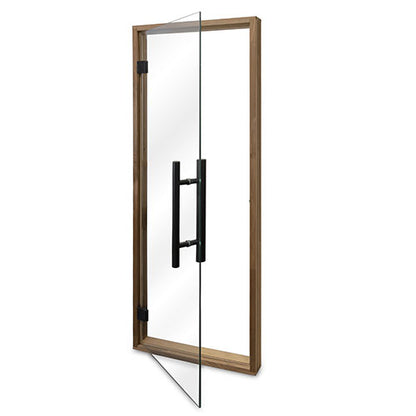 PROSAUNAS Prehung Clear Glass Sauna Door 24 x 73 in Thermo-Aspen Frame