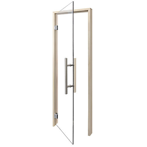 PROSAUNAS Prehung Clear Glass Sauna Door 24 x 81 in Aspen