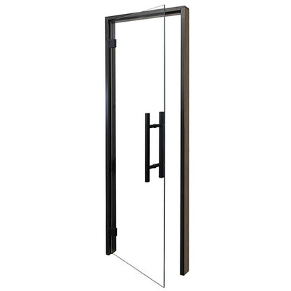 PROSAUNAS Prehung Clear Glass Sauna Door 24 x 81 in Black Alder