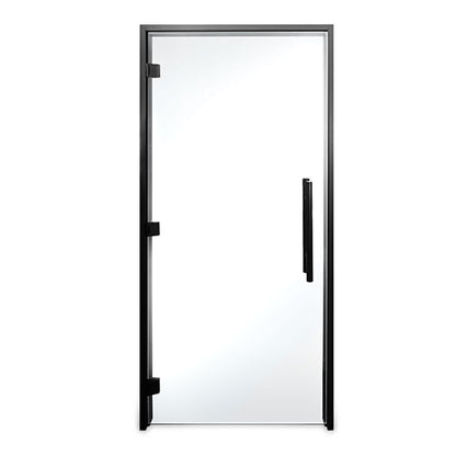 PROSAUNAS Prehung ADA Clear Glass Sauna Door 36 x 81 in Black Alder