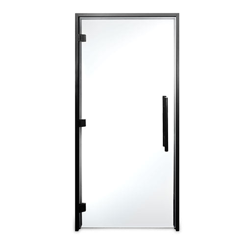 PROSAUNAS Prehung ADA Clear Glass Sauna Door 36 x 81 in Black Alder