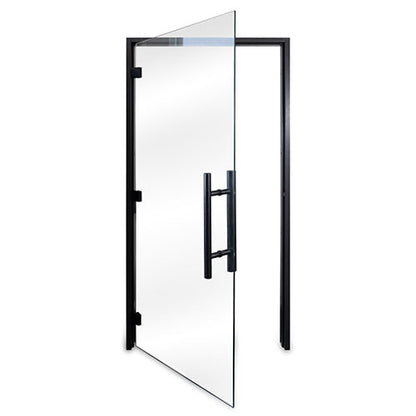 PROSAUNAS Prehung ADA Clear Glass Sauna Door 36 x 81 in Black Alder