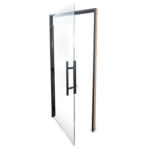 PROSAUNAS Prehung ADA Clear Glass Sauna Door 36 x 81 in Black Alder