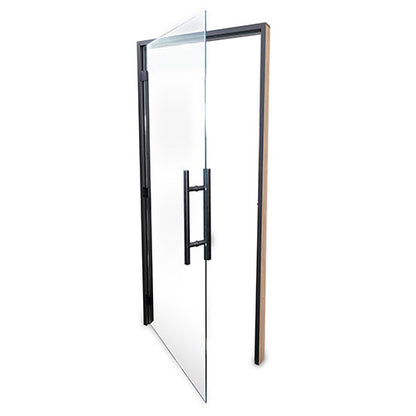 PROSAUNAS Prehung ADA Clear Glass Sauna Door 36 x 81 in Black Alder