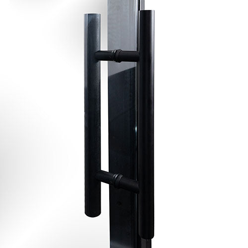 PROSAUNAS Prehung ADA Clear Glass Sauna Door 36 x 81 in Black Alder