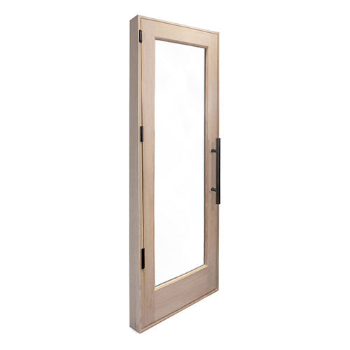 PROSAUNAS Douglas Fir Sauna Door with Insulated Glass 25.5 x 81.5 in Hemlock Jamb