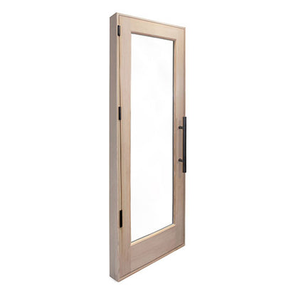 PROSAUNAS Douglas Fir Sauna Door with Insulated Glass 25.5 x 81.5 in Hemlock Jamb