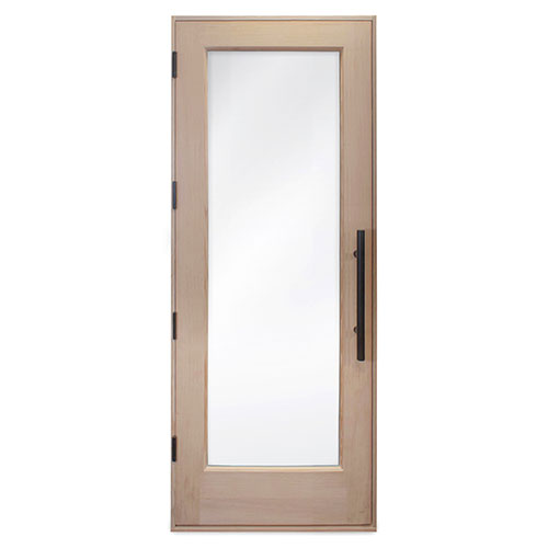 PROSAUNAS Douglas Fir Sauna Door with Insulated Glass 31.5 x 81.5 in Hemlock Jamb