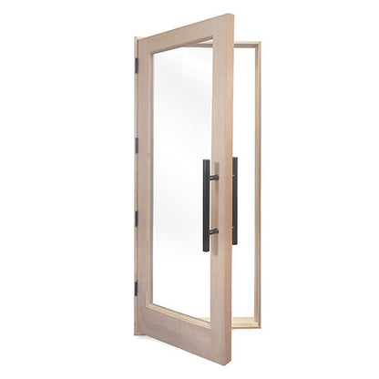 PROSAUNAS Douglas Fir Sauna Door with Insulated Glass 31.5 x 81.5 in Hemlock Jamb