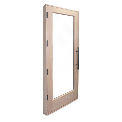 PROSAUNAS Douglas Fir Sauna Door with Insulated Glass 31.5 x 81.5 in Hemlock Jamb