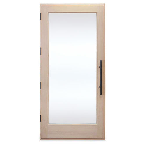 PROSAUNAS Douglas Fir ADA Sauna Door with Insulated Glass 37.5 x 81.5 in Hemlock Jamb