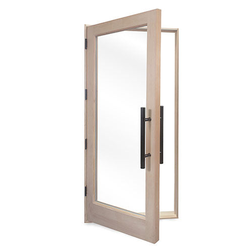 PROSAUNAS Douglas Fir ADA Sauna Door with Insulated Glass 37.5 x 81.5 in Hemlock Jamb