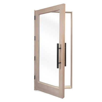 PROSAUNAS Douglas Fir ADA Sauna Door with Insulated Glass 37.5 x 81.5 in Hemlock Jamb