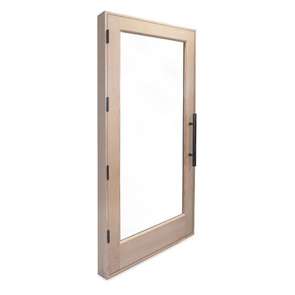 PROSAUNAS Douglas Fir ADA Sauna Door with Insulated Glass 37.5 x 81.5 in Hemlock Jamb