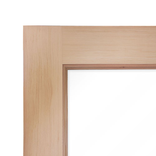 PROSAUNAS Douglas Fir ADA Sauna Door with Insulated Glass 37.5 x 81.5 in Hemlock Jamb