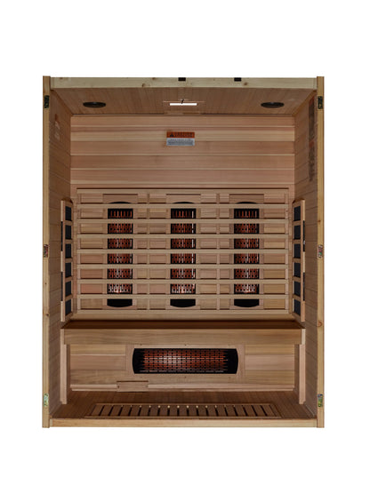 Maxxus "S-Line" Yoga 3-Person Full Spectrum Near Zero FAR Infrared Sauna (MX-S306-01-FS-PC) Maxxus