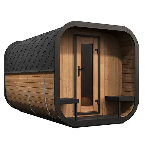 SaunaLife Model CL12GCP (Cube-Series Outdoor Home Sauna Suite Kit, Up to 8 Persons) SaunaLife