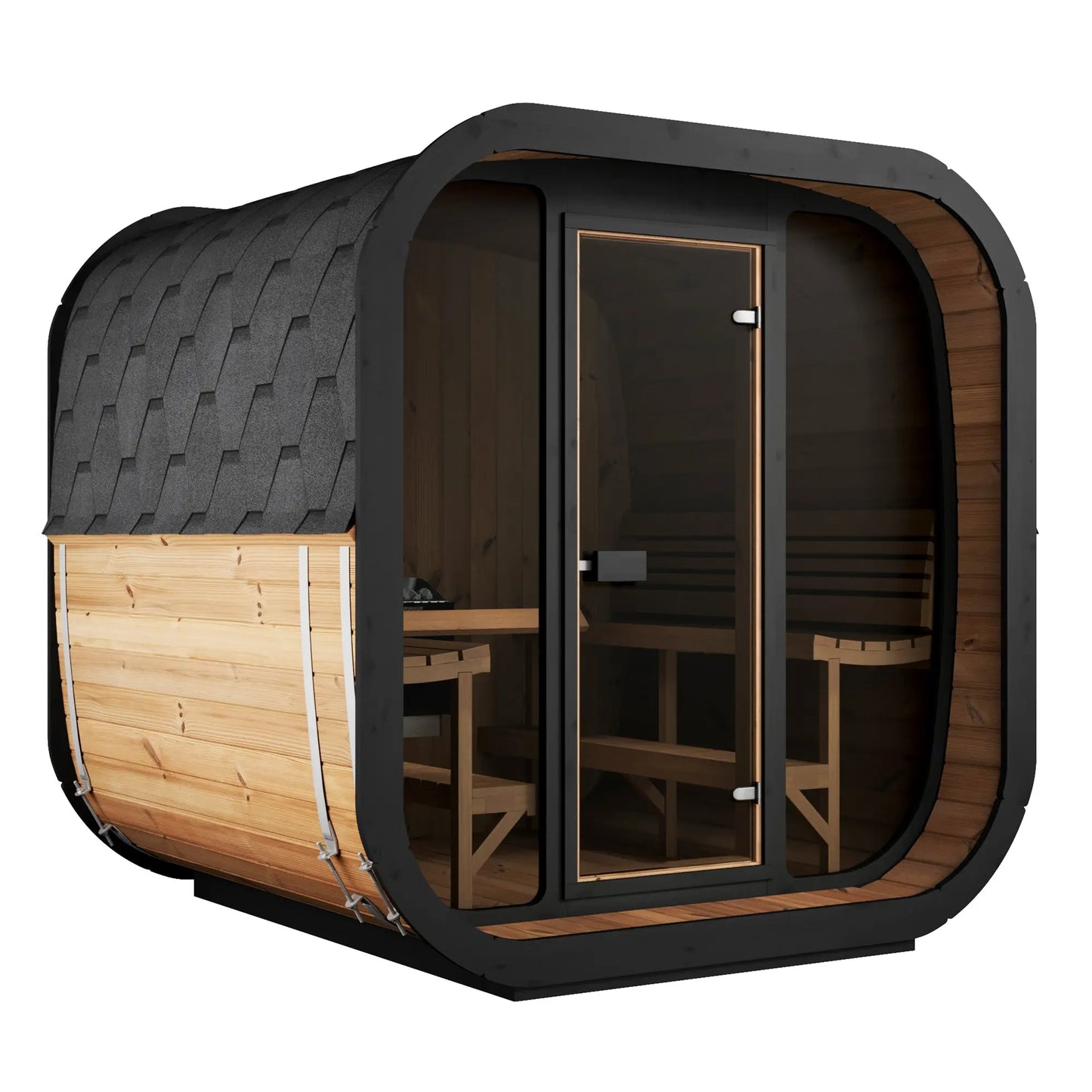 SaunaLife Model CL7G (Cube-Series Outdoor Home Sauna Kit, Up to 6 Persons) SaunaLife