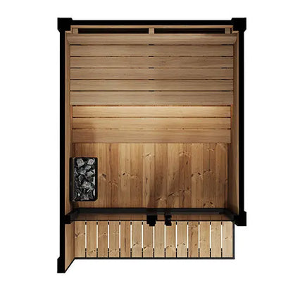 SaunaLife GL4 Outdoor Sauna Kit (Garden Luxury-Series Outdoor DIY Sauna Kit, Thermo-Spruce, up to 4 Persons) SaunaLife
