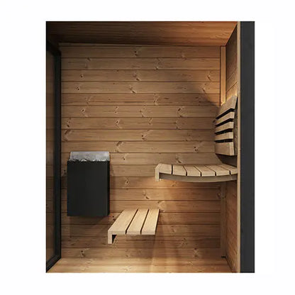 SaunaLife GL4 Outdoor Sauna Kit (Garden Luxury-Series Outdoor DIY Sauna Kit, Thermo-Spruce, up to 4 Persons) SaunaLife
