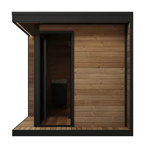 SaunaLife GL6 Outdoor Sauna Kit (Garden Luxury-Series Outdoor DIY Sauna Kit, Thermo-Spruce, up to 6 Persons) SaunaLife