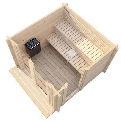 SaunaLife Model G4 Outdoor Home Sauna Kit (Garden-Series Outdoor Home Sauna Kit, Up to 6 Persons) SaunaLife