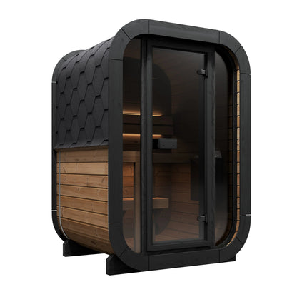 SaunaLife Model CL3G (Cube-Series Outdoor Home Sauna Kit, Up to 2 Persons) SaunaLife