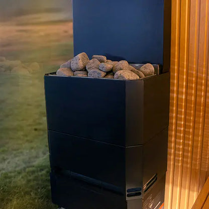 Saunum Air 7 Sauna Heater (Air Series, 6.4kW Sauna Heater w/Climate Equalizer, Black) Saunum