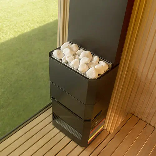 Saunum Air 7 Sauna Heater (Air Series, 6.4kW Sauna Heater w/Climate Equalizer, Black) Saunum