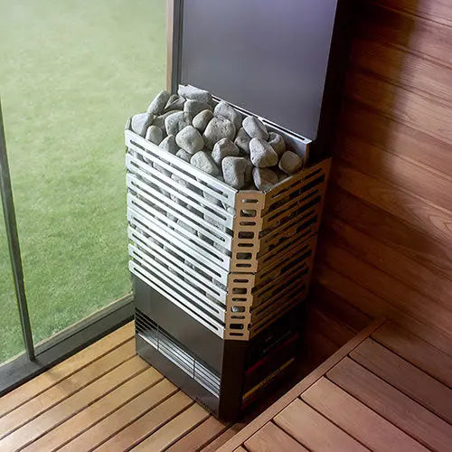 Saunum Air 5 Sauna Heater (Air Series, 4.8kW Sauna Heater w/Climate Equalizer, Stainless Steel) Saunum