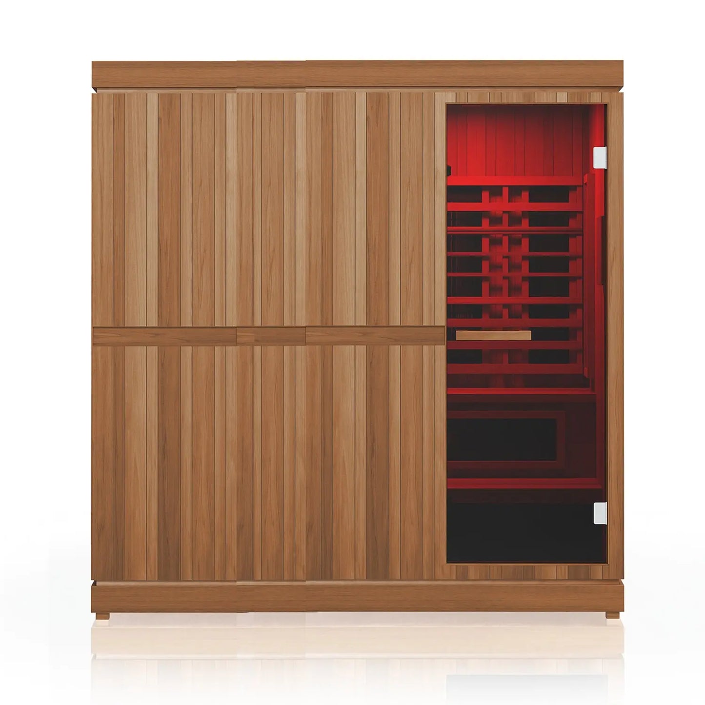 Finnmark FD-5 Trinity XL Infrared & Steam Sauna Combo (4-Person Home Sauna with Infrared and Traditional Sauna Heater, 75"W x 64"D x 83"H) Finnmark